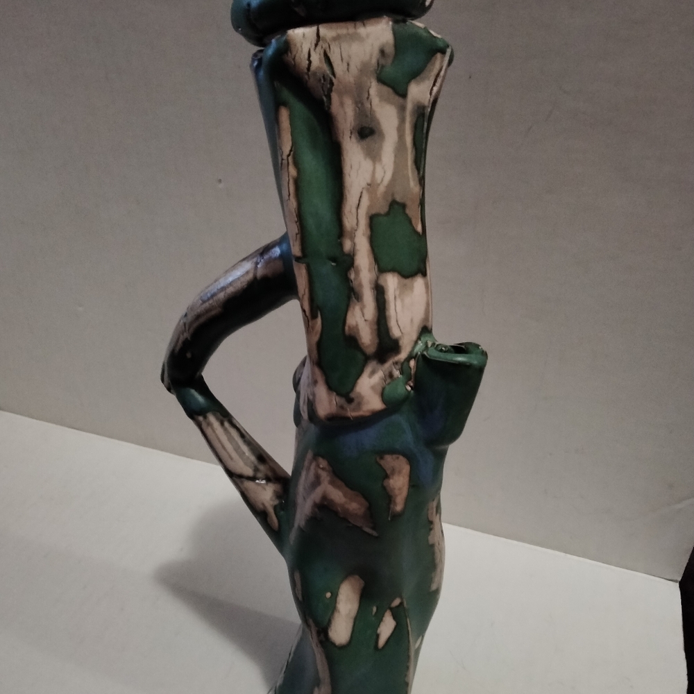 Studio Art tall tea pot colorful and beautiful details signed bottom